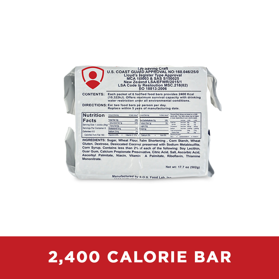 Employee 2400-Calorie Emergency Food Bar | MakeSafe, Inc.