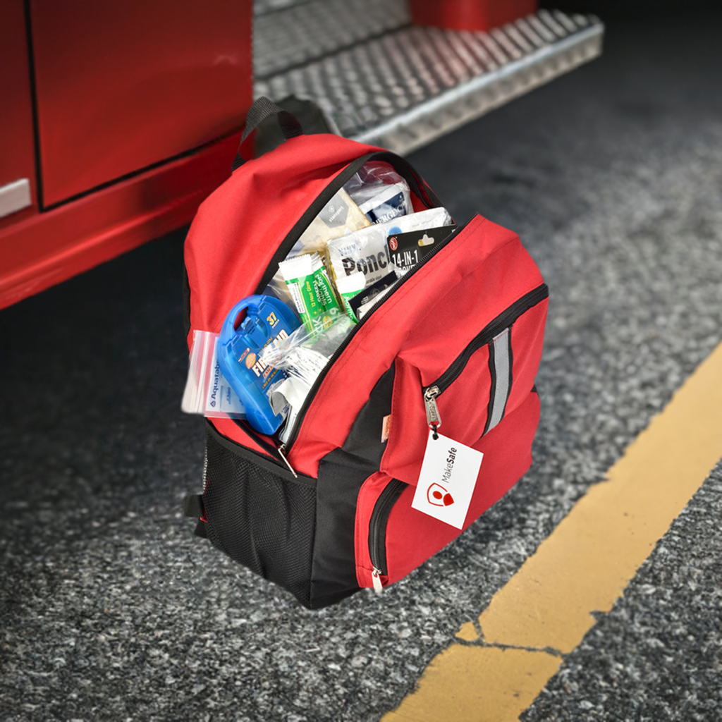 commercial evacuation kit backpack with emergency supplies