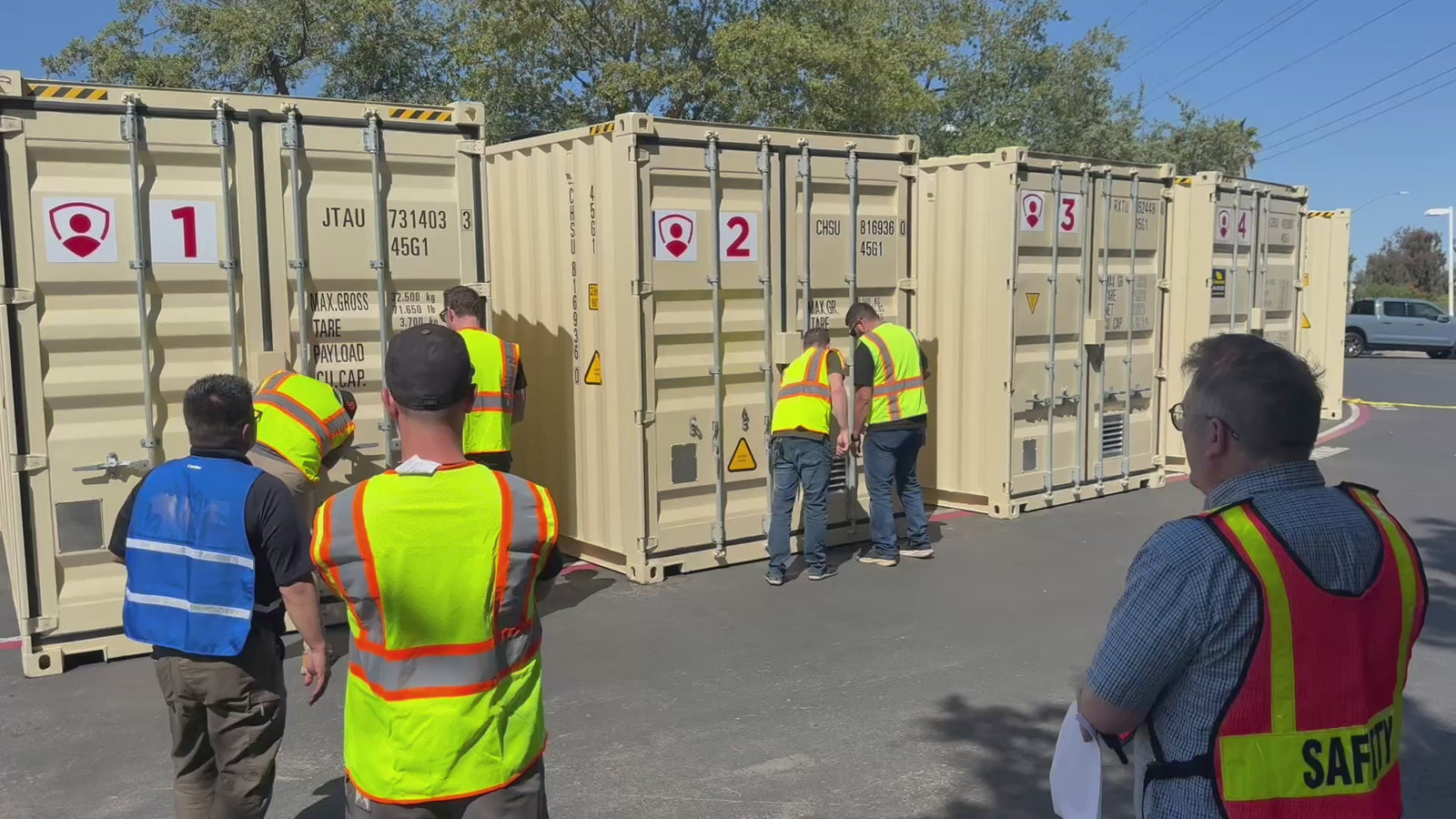 Professional Containers full of emergency supplies