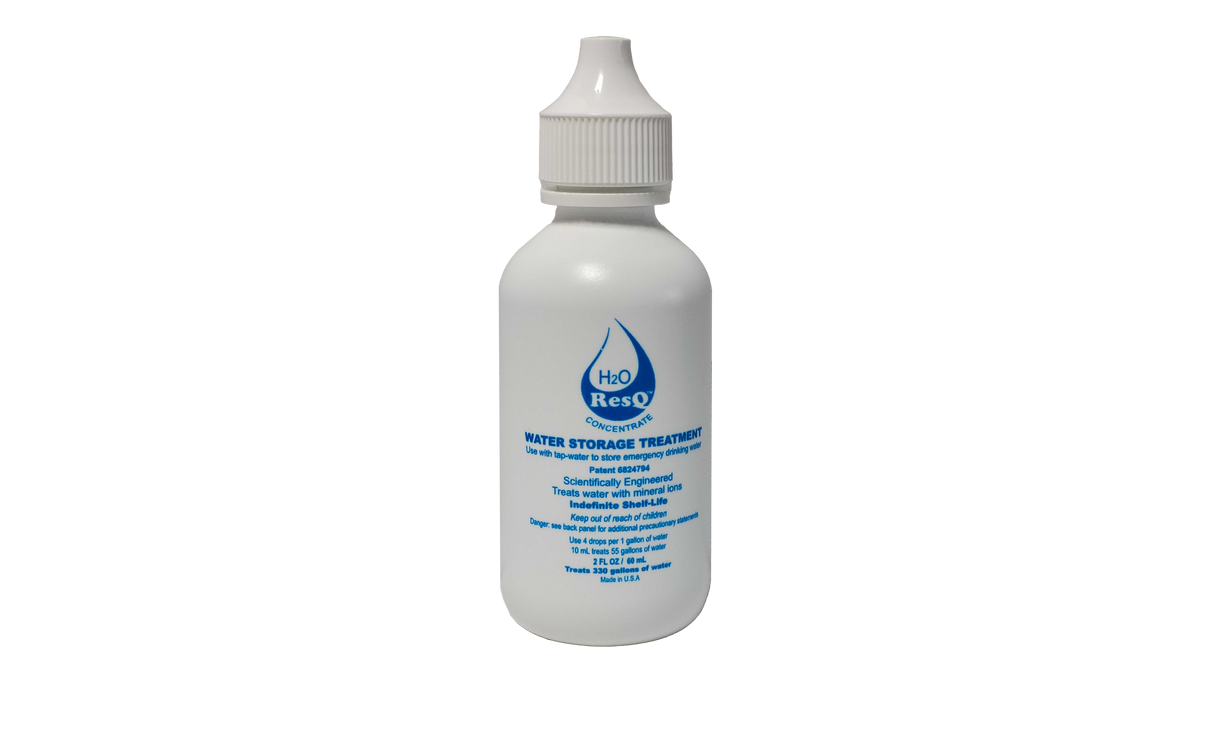 Emergency water preserver bottle for long-term water storage