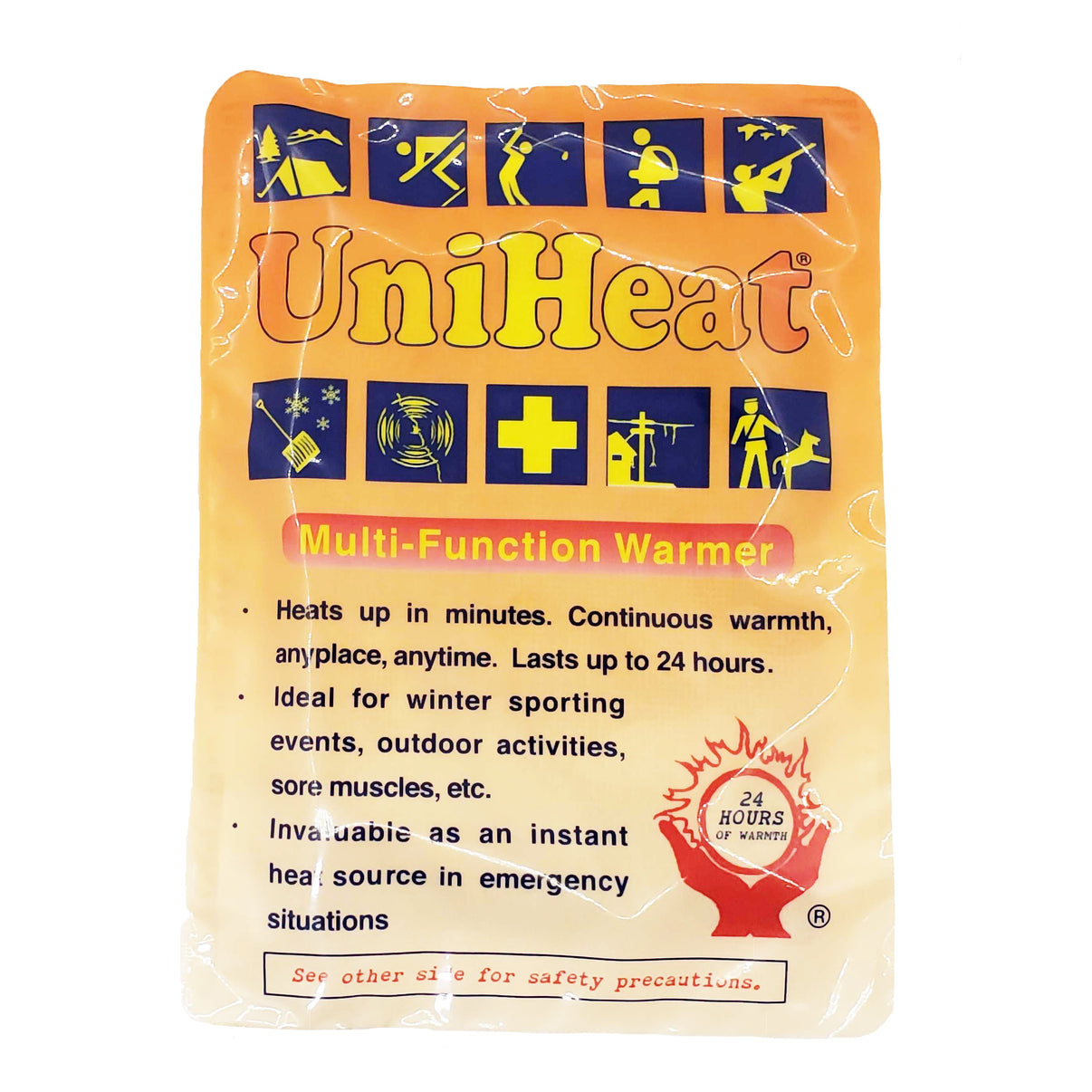 24-hour chemical hand and body warmer pad for emergency cold weather exposure